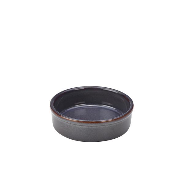 Terra porcelán tapaszos tálka rusztikus kék 14.5x4cm 430ml 12db/krt