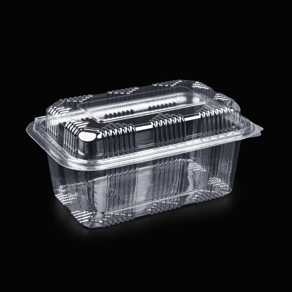 Műanyag összecsukható doboz 1000ml (PET) 254x193x70+22,5mm 100db/cs 600db/krt