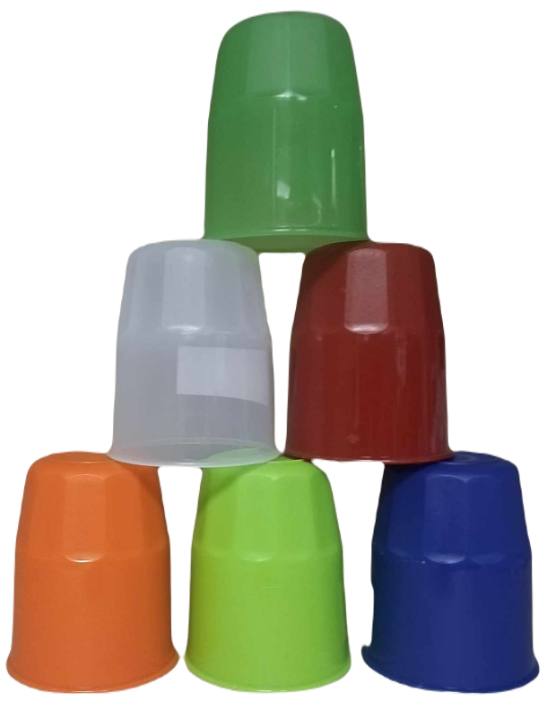 Kicsi műanyag pohár (vegyes színekben) 1,5dl 50db/csom.