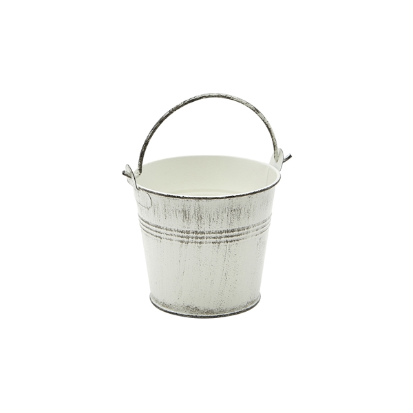Tálaló vödör fehér fém 10cm 5dl 12db/krt