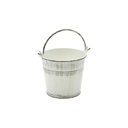 Tálaló vödör fehér fém 10cm 5dl 12db/krt