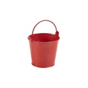 Tálaló vödör piros fém 10cm 5dl