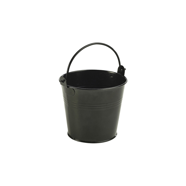 Tálaló vödör fekete fém 10cm 5dl 12db/krt