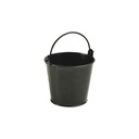 Tálaló vödör fekete fém 10cm 5dl 12db/krt