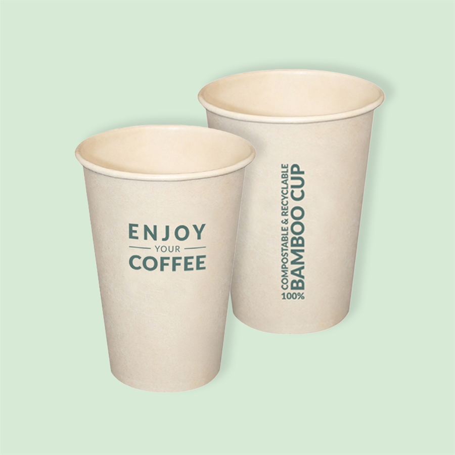 EV.Műanyagmentes bambusz papírpohár 3dl (12oz), 50db/cs (20cs/#)