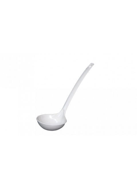 Íves nyelű merőkanál 27,5 cm 0,5 dl (fehér)