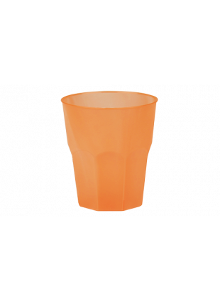 Koktélos pohár PP opálos narancs 350ml (2, 4 és 25cl-nél jel.) 20db/cs 420db/krt KIFUTÓ