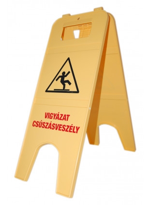 Csúszásjelző tábla - magyar nyelvű (álló)