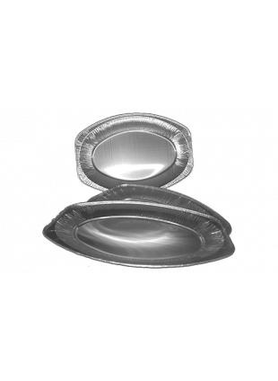 Alu hidegtálas tálca ovális 3 személyes 33,3x23,3cm 80µ 400db/krt