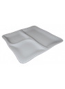 Szögletes lapostányér 3 részre osztott 28cm Gourmet