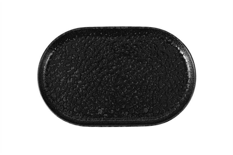 Ethos Black Moss Ovális Tányér 18cm
