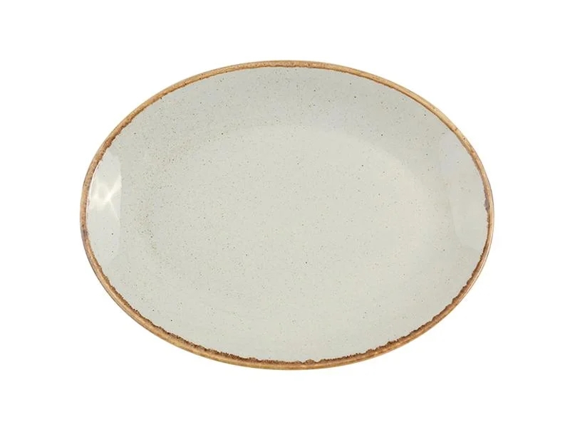 Seasons Szürke Ovális Tányér 31cm
