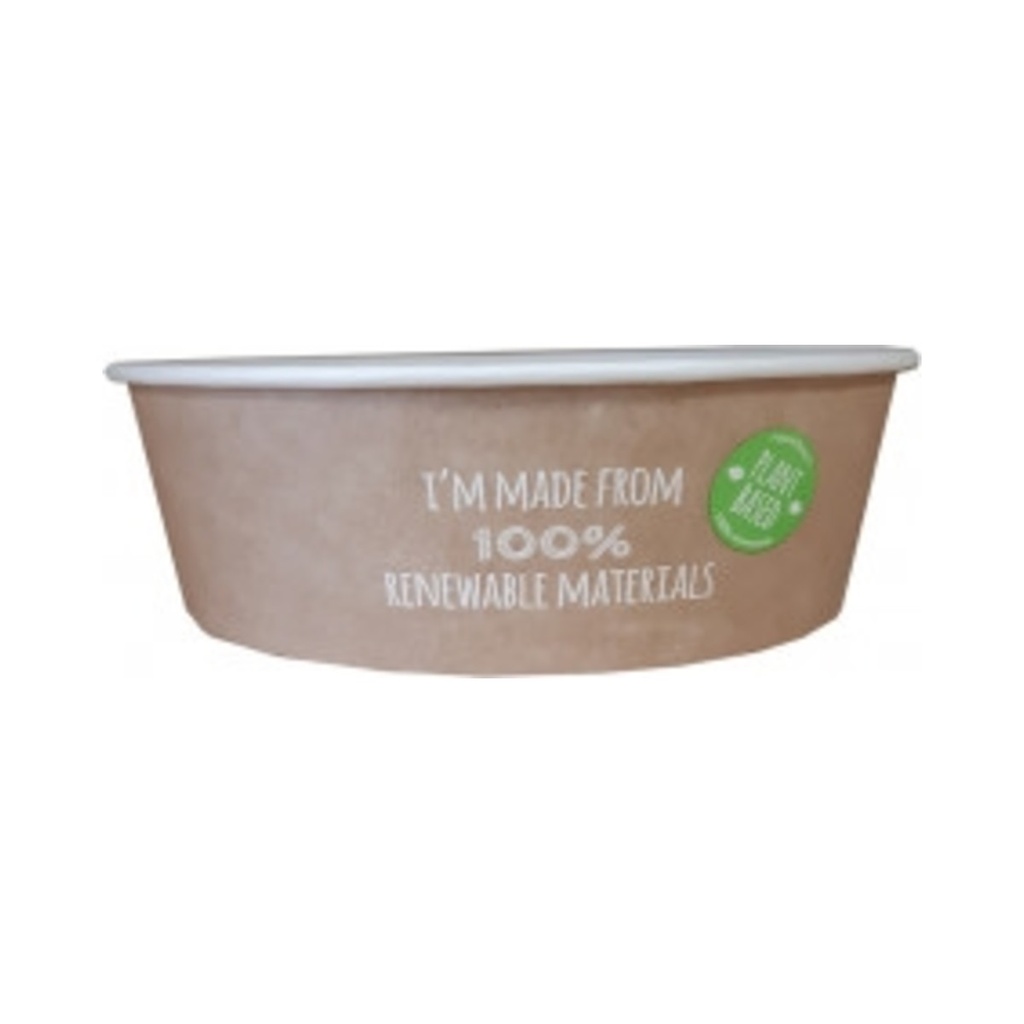 [541044] Papír salátás tálka Future fehér feliratos 1030ml 40db/cs 360db/krt