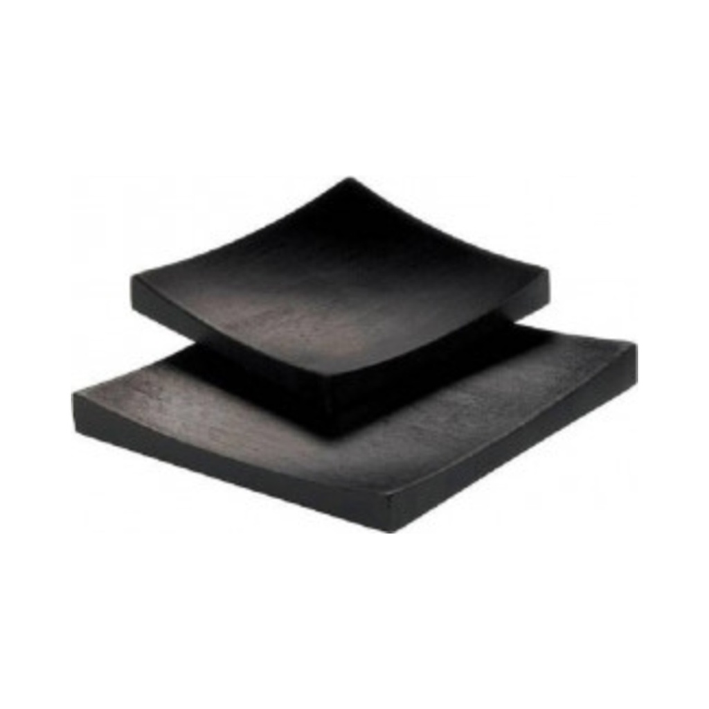 Bambusz szögletes fekete tálalólap 13x13x1,7cm 2db/cs