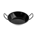 Zománcozott Paella tál füles fekete 18cm 12db/krt