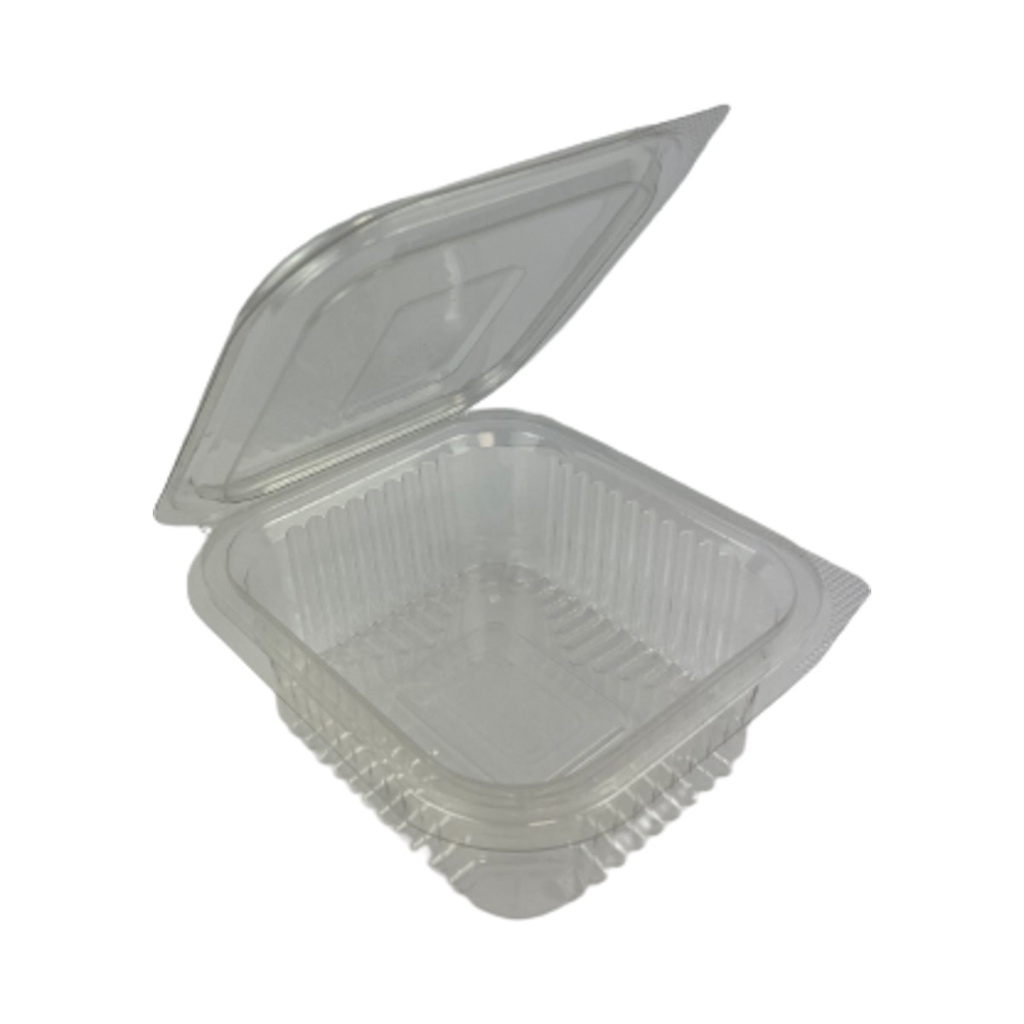 [L-102] Műanyag összecsukható doboz 250ml (PET) 104,5x122,5x43mm 100db/cs 1000db/krt