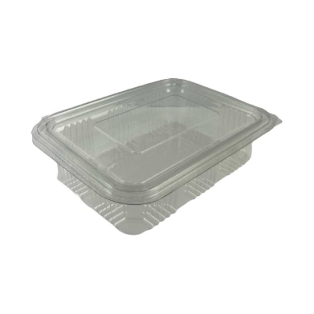 Műanyag összecsukható doboz, szivárgásbiztos 250ml PET 151x230,5x36mm 100db/cs 800db/krt
