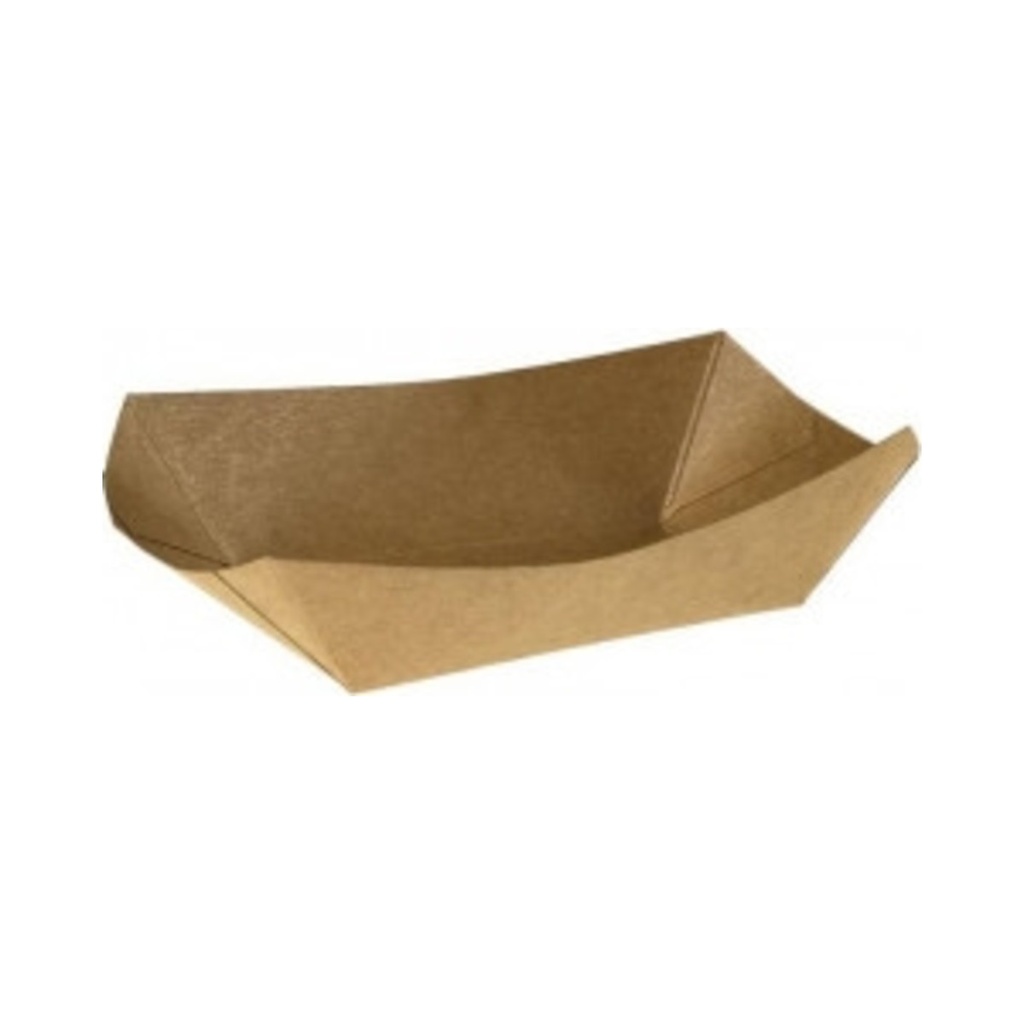 Papírcsónak kraft 16,5x13,5x4,3cm 400ml 125db/cs 500db/krt