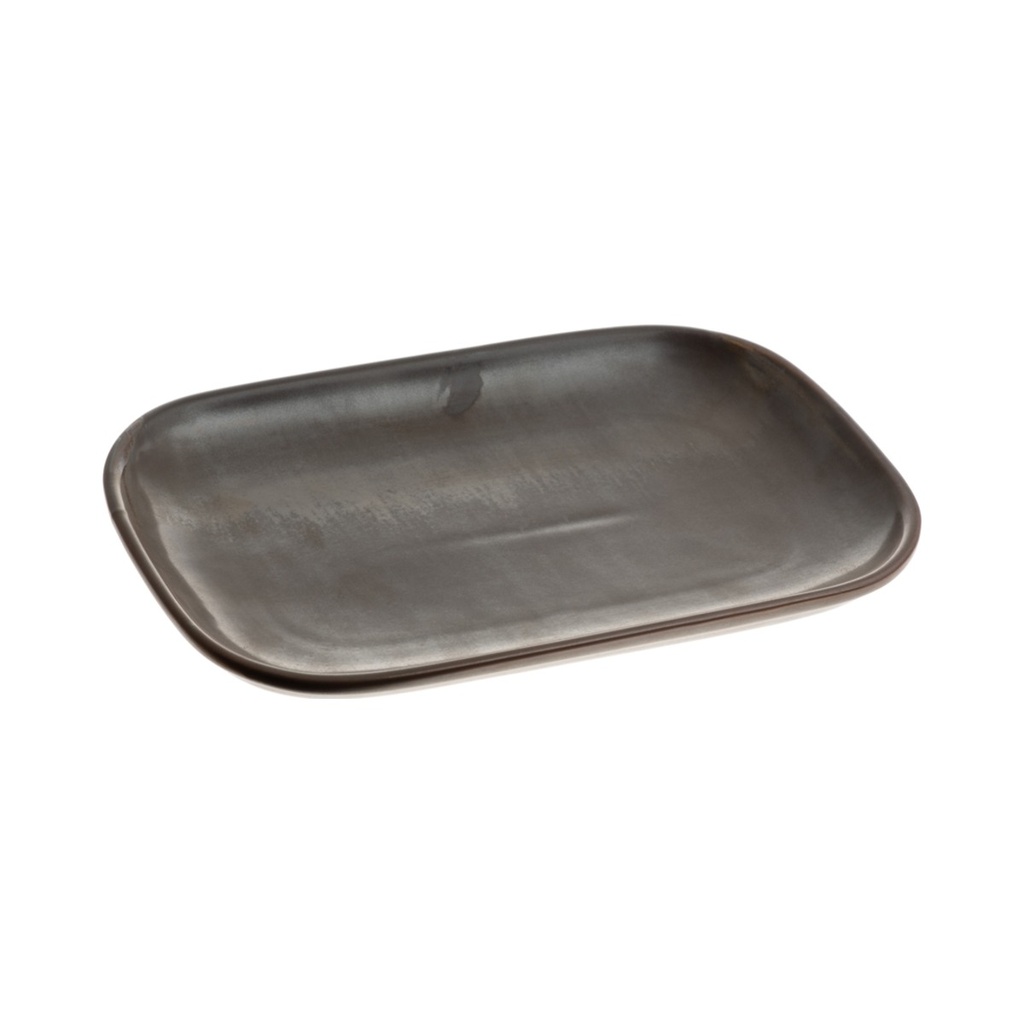 [RP-PRC29] Terra porcelán ovális tál rusztikus rézbarna 29x19,5cm
