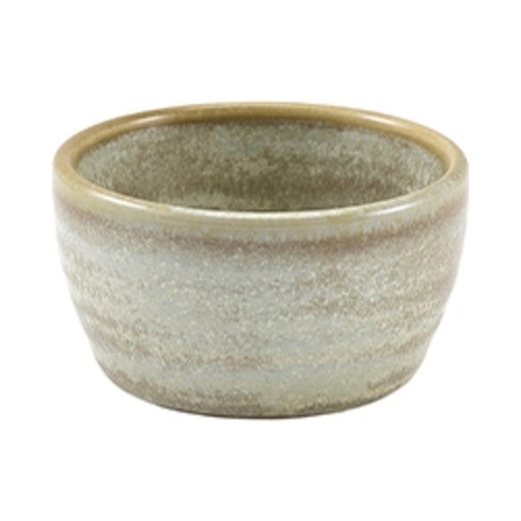 Terra porcelán szószos tálka rusztikus matt szürke 6,7x3,6cm 7cl 12db/krt