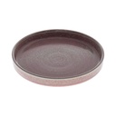 Terra porcelán tányér peremes rusztikus matt rózsaszin 21x2,1cm 24db/krt