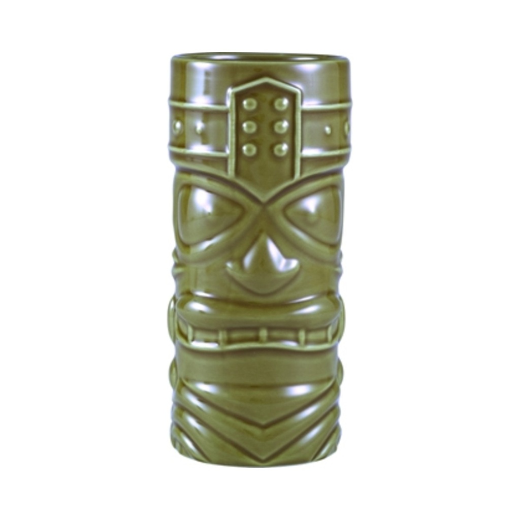 [TKM400GR] Tiki zöld kőporcelán koktélos pohár 400ml/14oz. 4db/krt