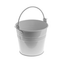 Tálaló vödör fehér fém 10cm 5dl 12db/krt