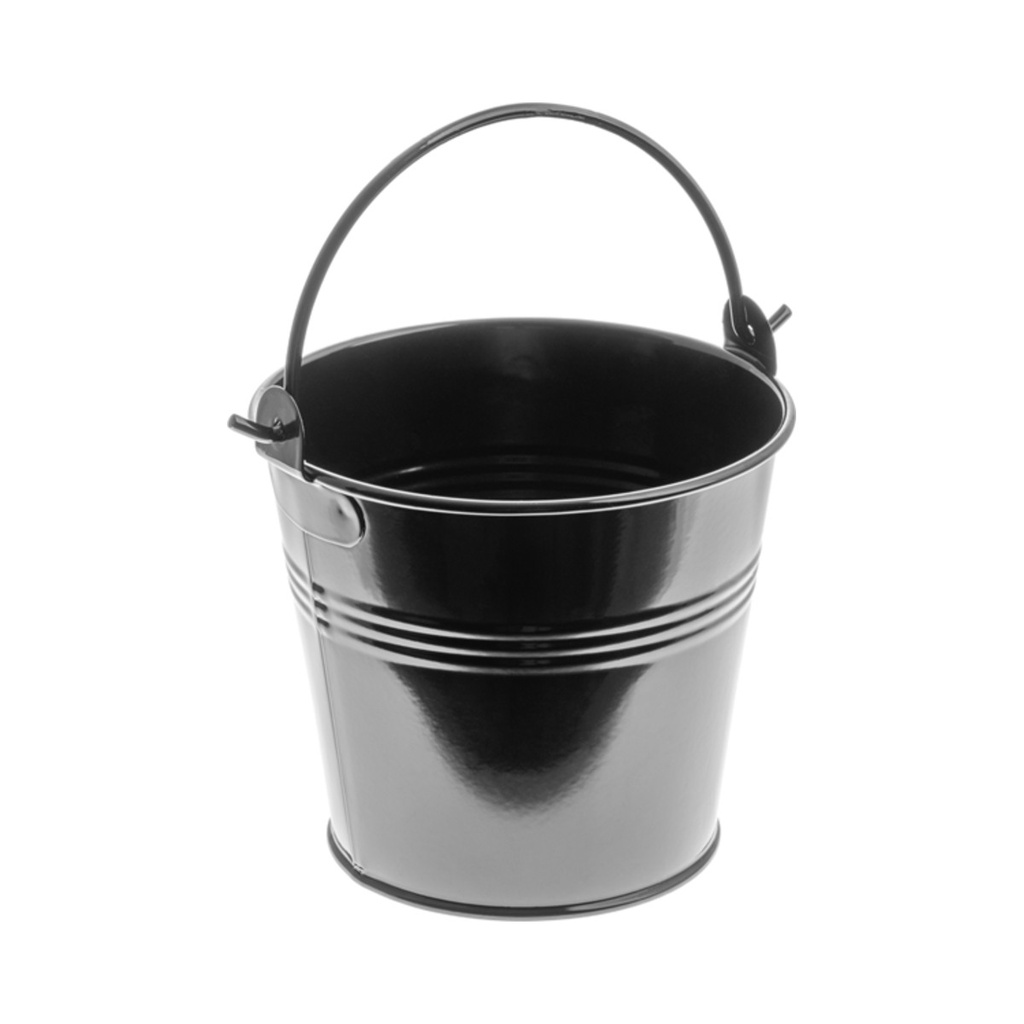 [GSB10BK] Tálaló vödör fekete fém 10cm 5dl 12db/krt
