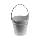 Tálaló vödör porcelán 11,5x11,2cm 4,3dl fehér fém füllel 6db/krt