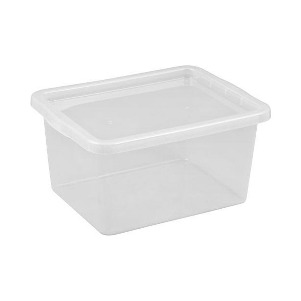 [SA345] Átlátszó doboz fedővel 20L 43x33x21,4cm 5db/csom.