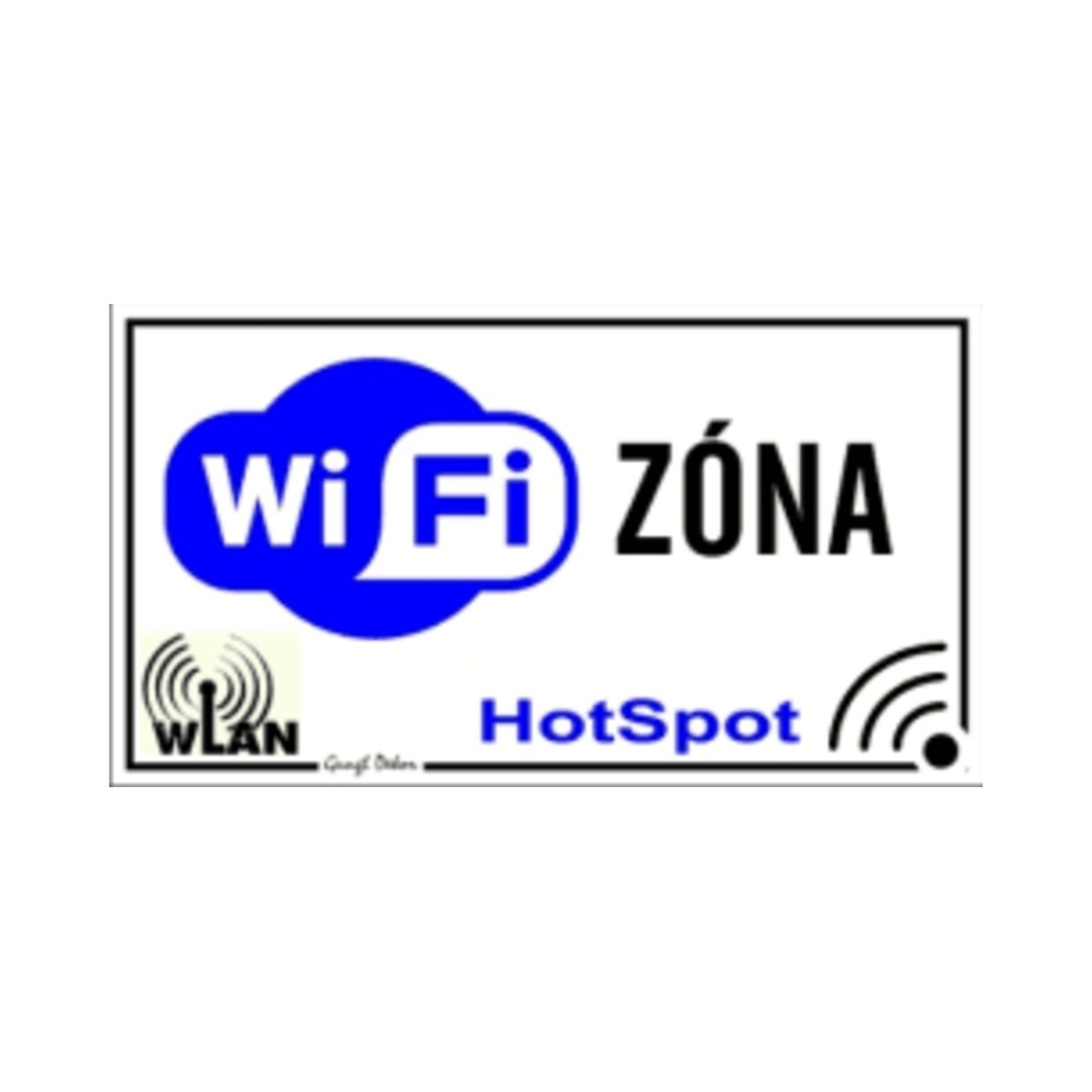 Öntapadós matrica 11,5x16,5cm Ingyen Wi-Fi