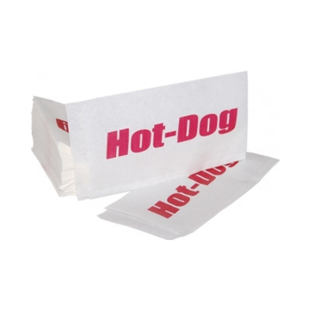 Papírtasak hot-dog mintás 85x200mm 200db/cs 3000db/krt