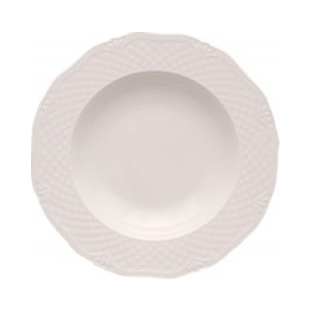 [20230700] Afrodyta mélytányér 22,5cm fehér