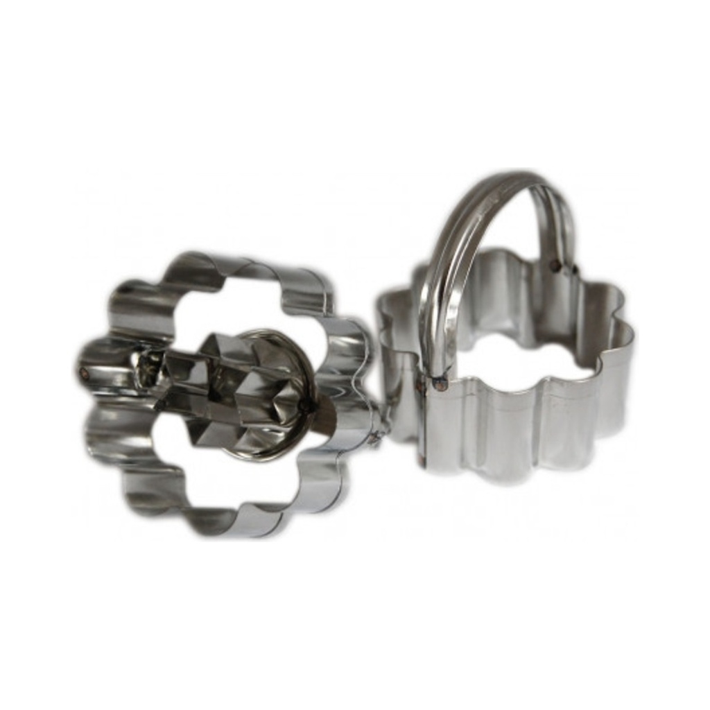 [345114CS] Linzerforma kicsi csillag középpel (2db-os) 6cm 50db/csom.
