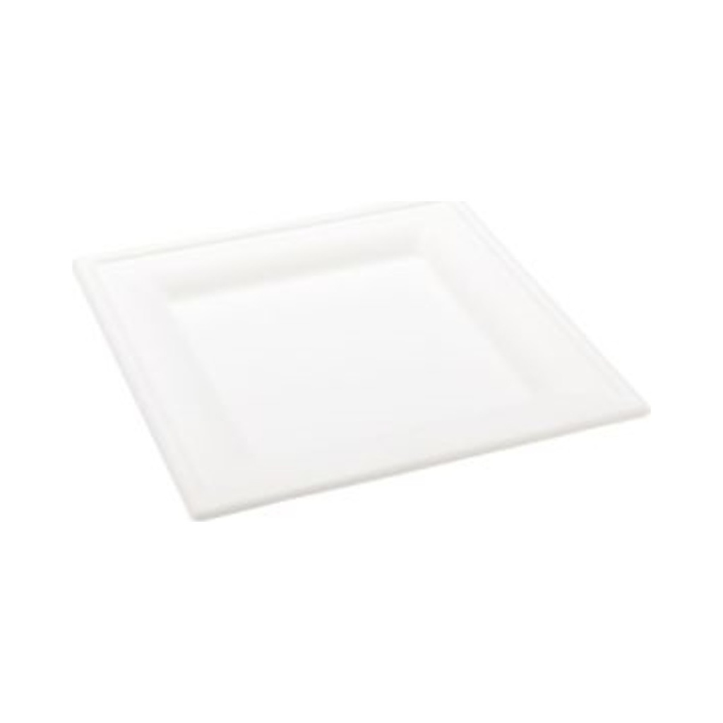Cukornád szögletes lapostányér 262x262mm 125db/cs 250db/krt