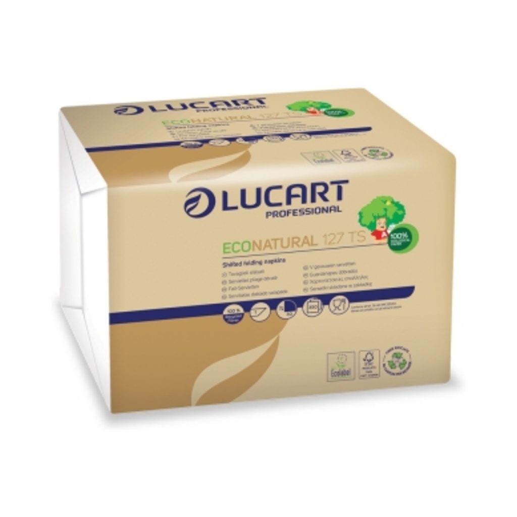 [831130] Eco Natural 127TS szalvéta 1 rét. (30x27 cm) 350lap/cs 16cs/krt