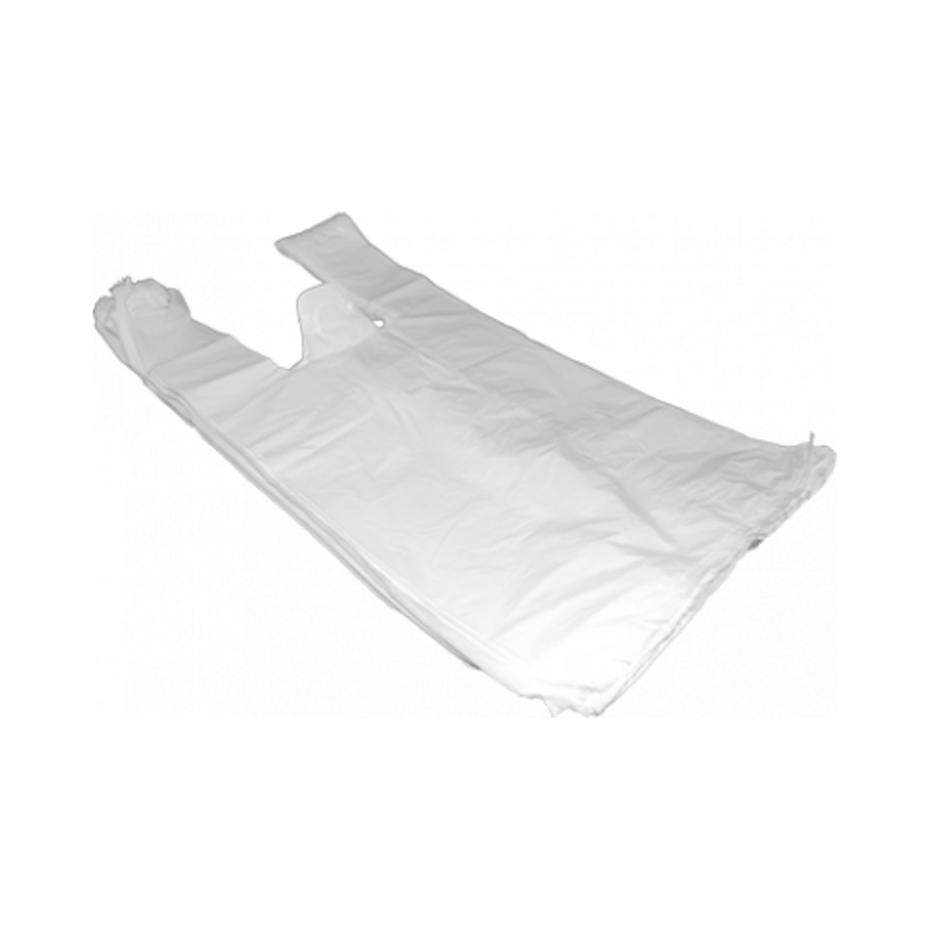 Ingvállas szatyor kicsi fehér (19x39cm) 10mikr. 100db/cs 5000db/zsák