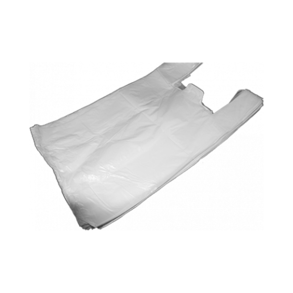 [513202] Ingvállas szatyor nagy Fehér (32x55cm) 15mikr. 100db/cs 500db/krt