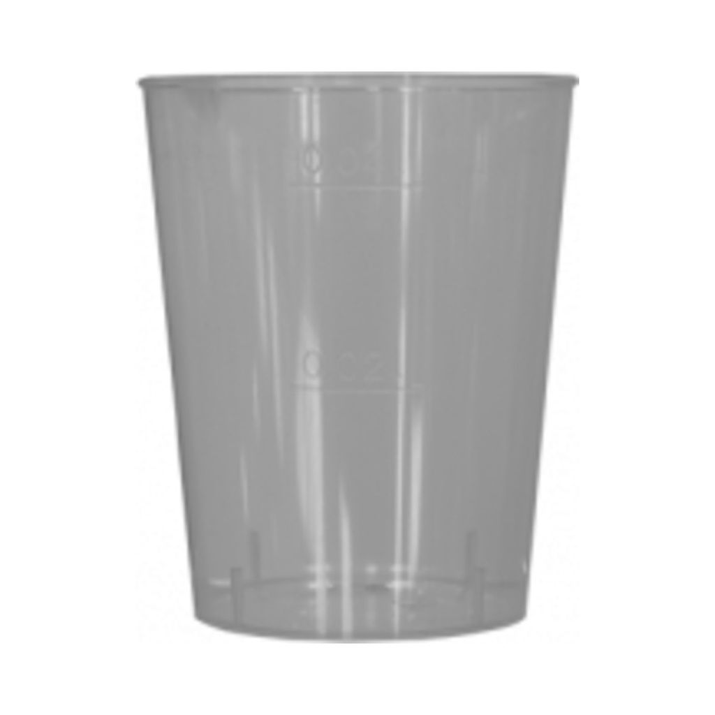 [6164EU] Műanyag stampedlis pohár 2-4cl- nél jelölt 50db/cs 2000db/krt (EU jelölt)