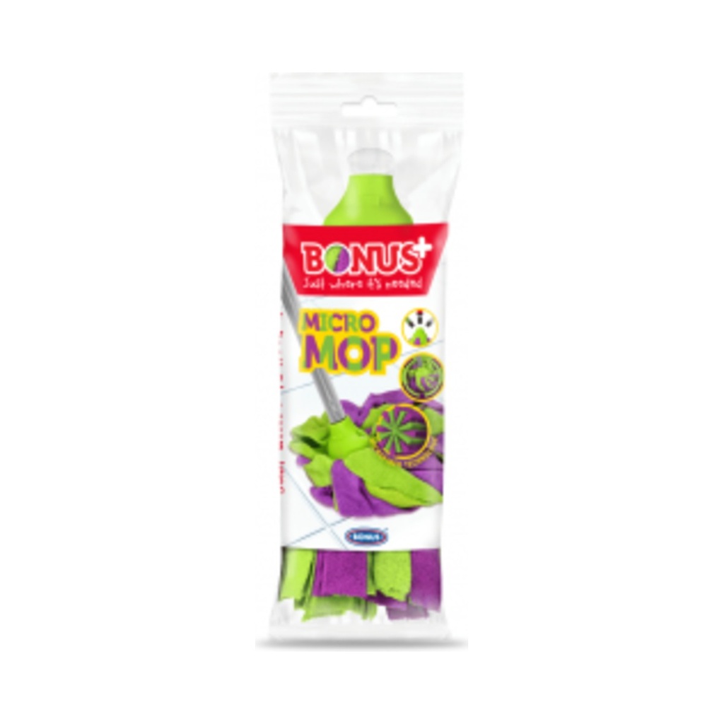 Bonus Micro MOP  felmosófej csíkos (zöld-lila) 18db/krt