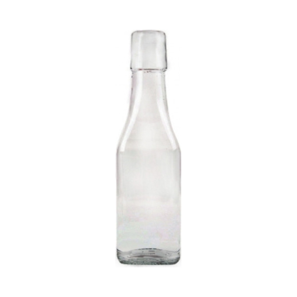 Ital üveg 250 ml négyszögletes csatos