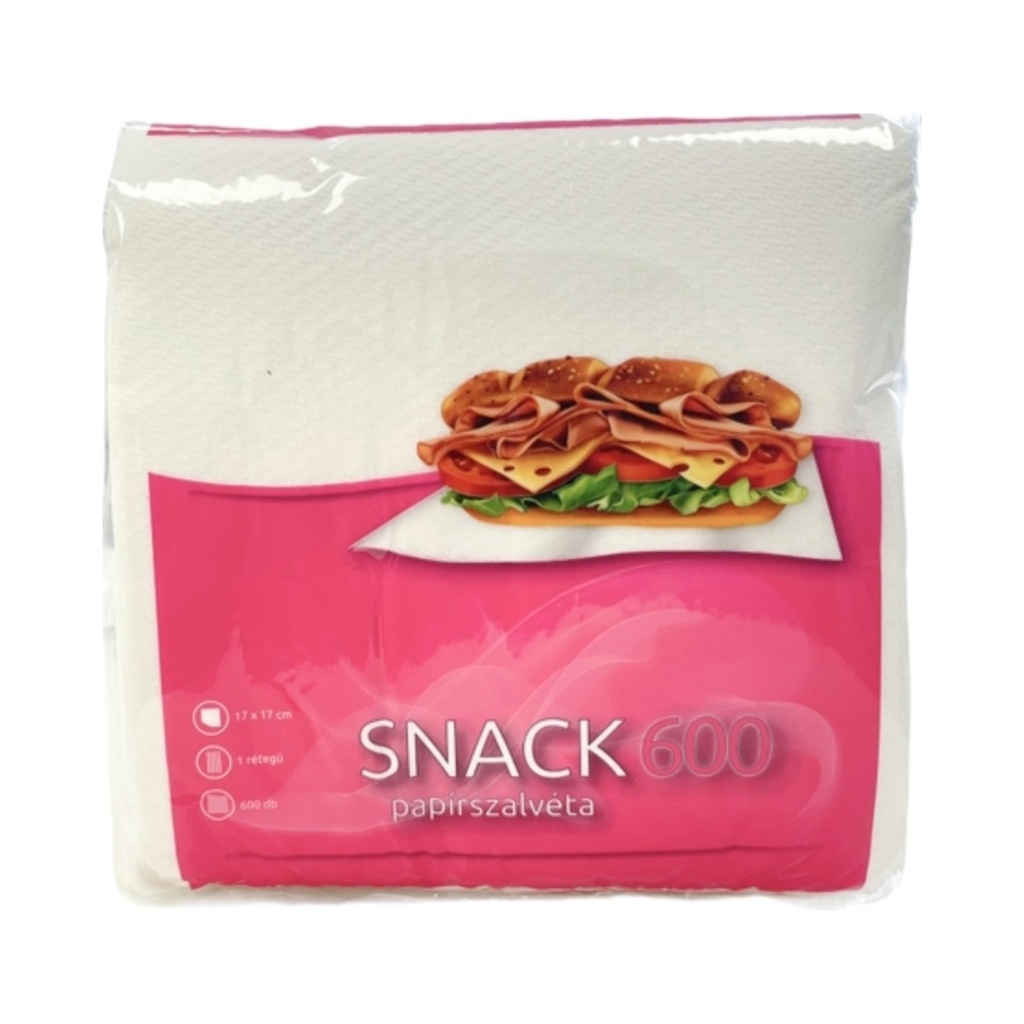 [00281A] Éttermi szalvéta Nova Snack (1 rét.) 16,5x16,5cm 600db/cs 32cs/krt