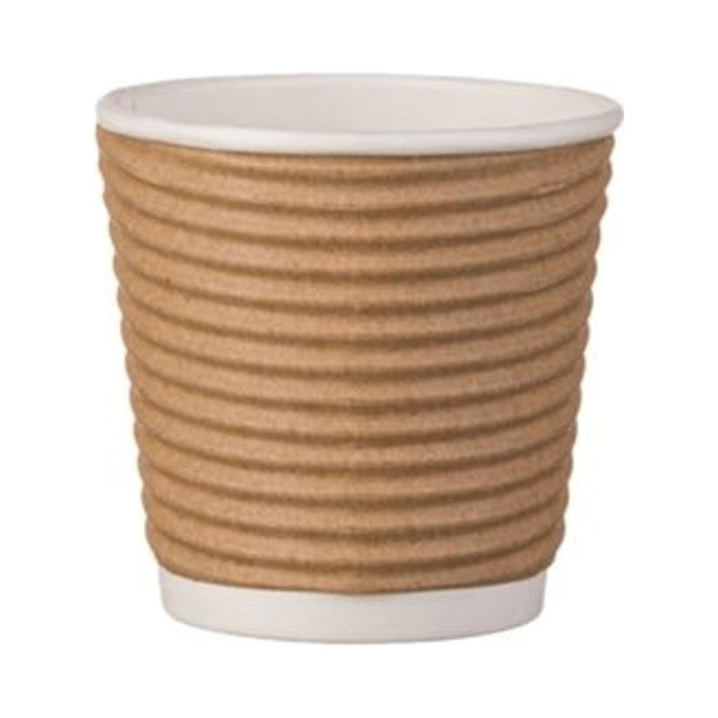 Papírpohár Kraft hullámos 100ml (O62mm) 25db/cs 1000db/krt