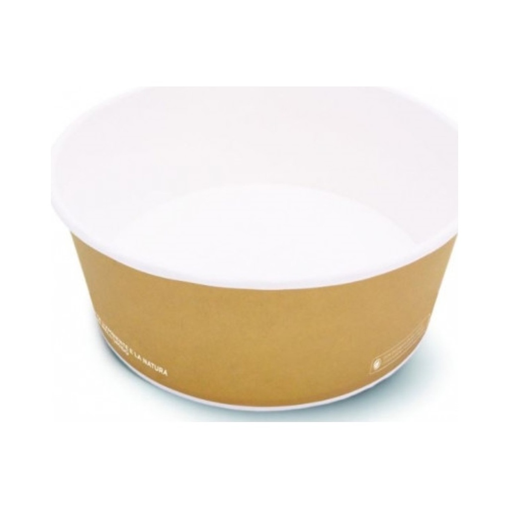 Papír salátás tál Kraft 800ml 60db/cs 500db/krt BIO Kifutó