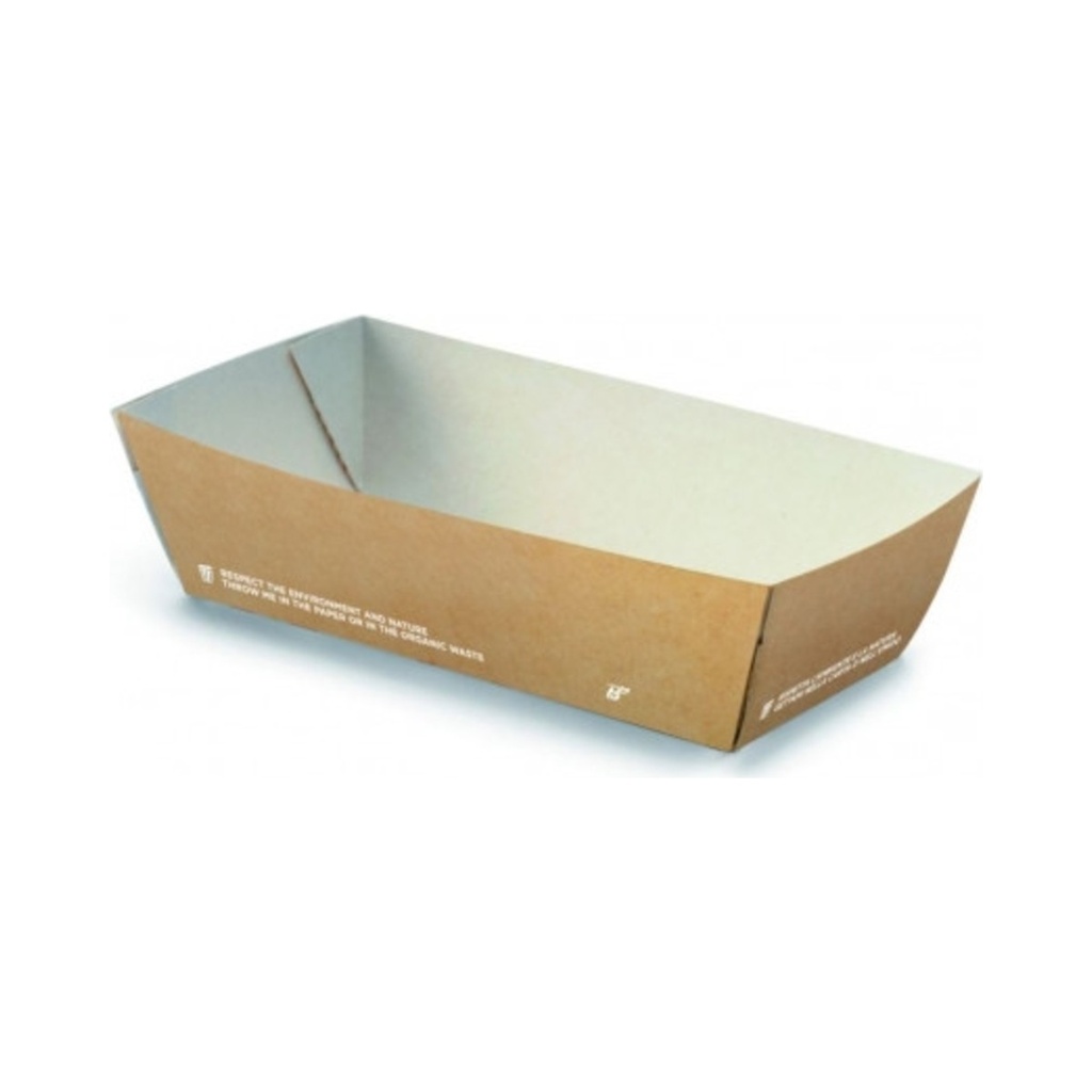 Szögletes csirkés doboz komposztálható 138x68x45 mm 50db/csom 300db/krt.(158226;611-65)