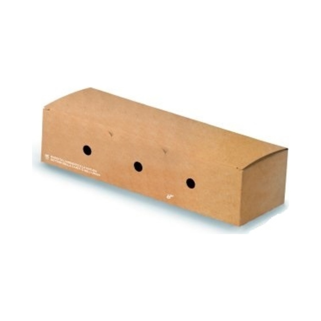 Visszazárható hot-dog doboz 230x73x54,5mm Kraft BIO 50db/cs 500db/krt 150624