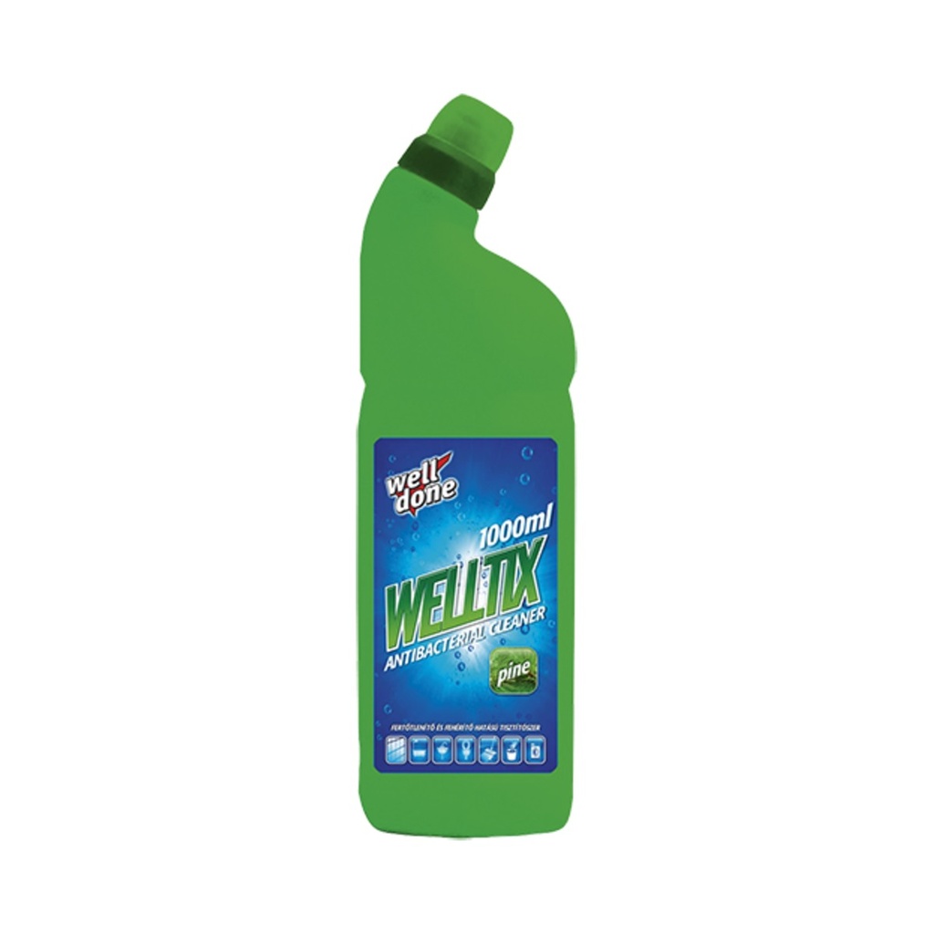[700045] Well Done Welltix Pine Fertőtlenítő hatású tisztítószer 1L 12db/krt