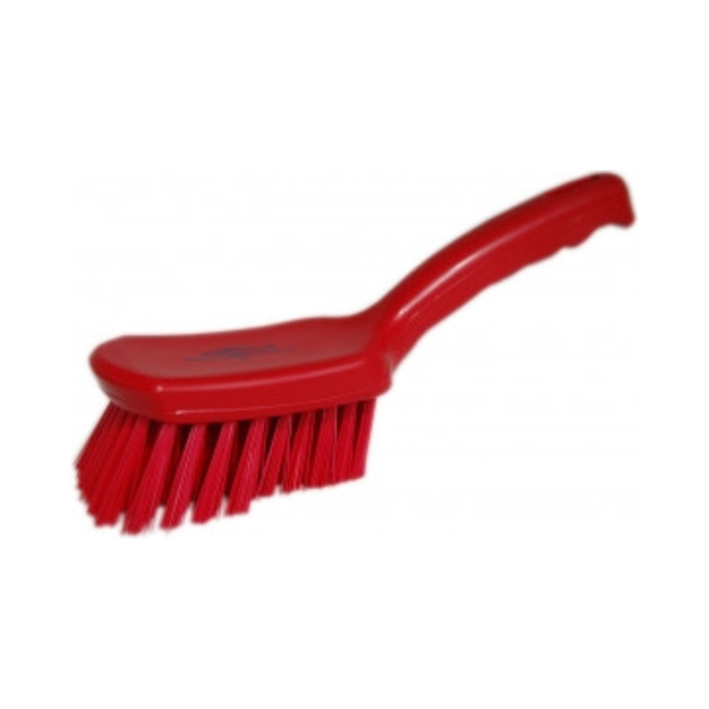 Kézi kefe rövid nyelű  félkemény piros 270mm