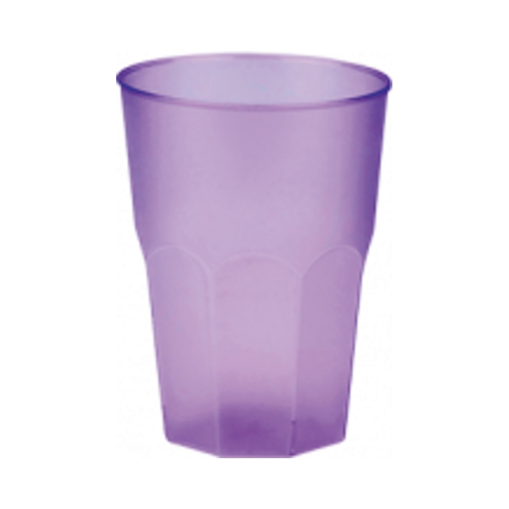 Koktélos pohár PP opálos lila 350ml (3dl-nél jel.) 20db/cs 420db/krt KIFUTÓ