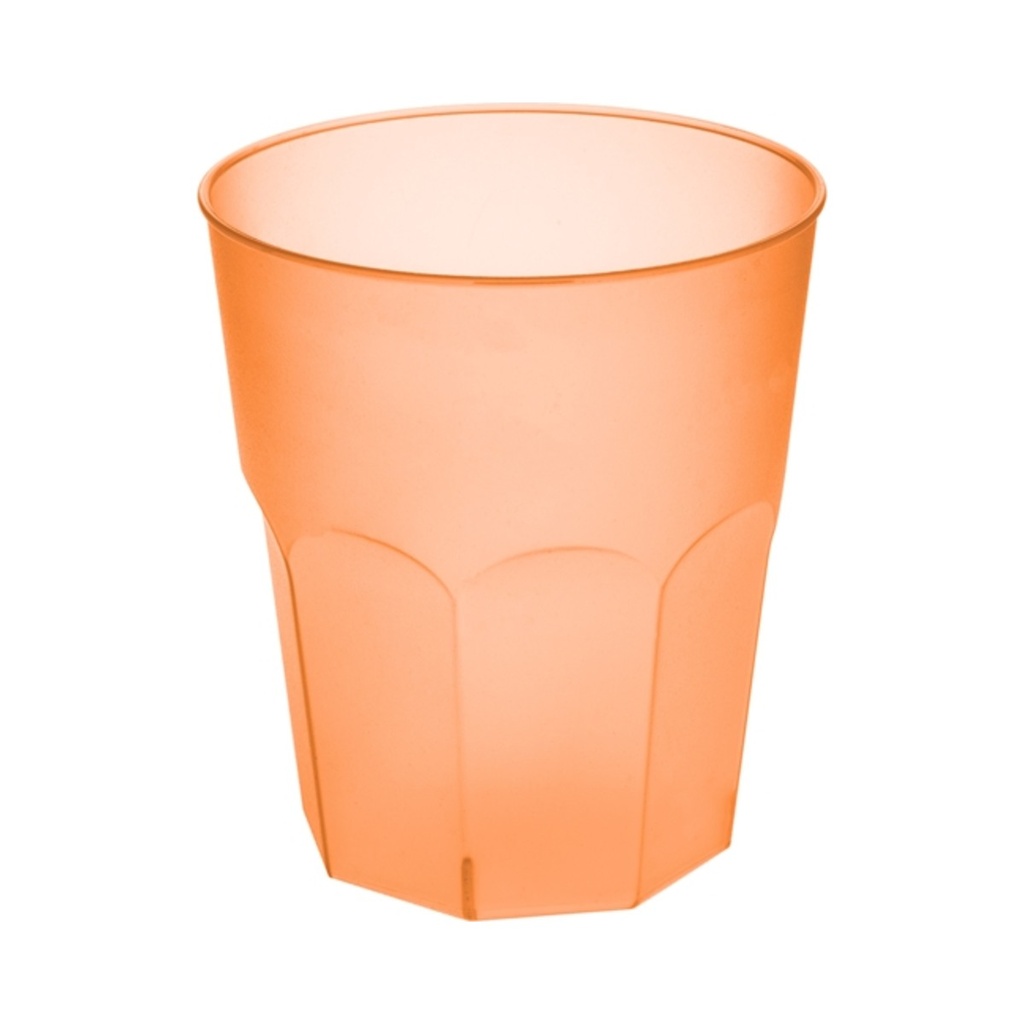 [3875-20F] Koktélos pohár PP opálos narancs 350ml (2, 4 és 25cl-nél jel.) 20db/cs 420db/krt KIFUTÓ